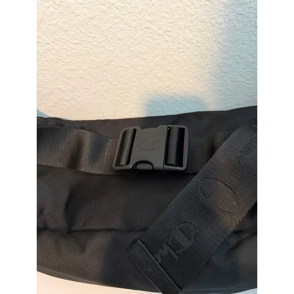 Champion Black Fanny Pack Waist Bag Crossbody Belt Bag Sportswear Athleisure